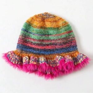Handmade knit bucket hat, stretchy, comfy, warm
